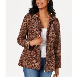 CHARTER CLUB ANIMAL PRINT ANORAK JACKET.